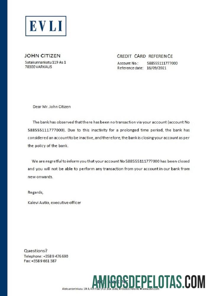 Referência de encerramento de casamento na Finlândia exemplo